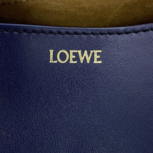 Load image into Gallery viewer, LOEWE Puzzle Fold Tote Abyss BlueA657V25X01 Shiny Calf Leather Size Mini