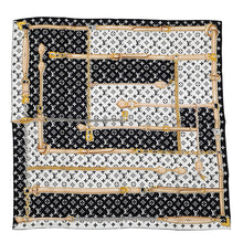 将图像加载到图库查看器中,LOUIS VUITTON Carre / Monogram Confidential NoirM78667 Silk100%