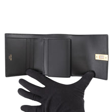 Load image into Gallery viewer, CELINE 16 Seize Small Trifold Wallet Black10F523 Leather