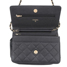 将图像加载到图库查看器中,CHANEL Matelasse Chain wallet BlackAP3127 Caviar Leather