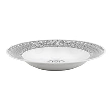 Load image into Gallery viewer, HERMES H Deco Soup Plates (Set of 2) White/BlackP037013P Porcelain Size 8.7"
