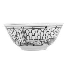 Load image into Gallery viewer, HERMES H Deco Bowls (Set of 2) White/BlackP037084P Porcelain Size 12.5 cm
