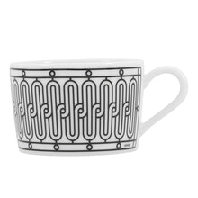 将图像加载到图库查看器中,HERMES Teacup & Saucer H Deco Pair Set White/BlackP037016P Porcelain Size 7.8 cm