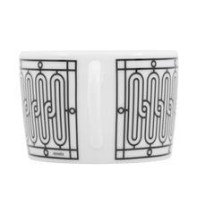 将图像加载到图库查看器中,HERMES Teacup & Saucer H Deco Pair Set White/BlackP037016P Porcelain Size 7.8 cm