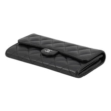 Load image into Gallery viewer, CHANEL Matelasse Classic Long Flap Wallet BlackAP0241 Caviar Leather