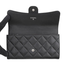 Load image into Gallery viewer, CHANEL Matelasse Classic Long Flap Wallet BlackAP0241 Caviar Leather