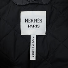 将图像加载到图库查看器中,HERMES Long blouson Size 38 Gray Cashmere55% Polyester45% Leather