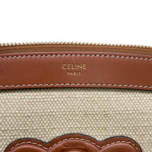 Load image into Gallery viewer, CELINE Triomphe Pouch Beige/Tan Canvas Leather
