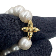将图像加载到图库查看器中,LOUIS VUITTON Silver・My LV PearlM01990 Gold Plated Faux Pearl