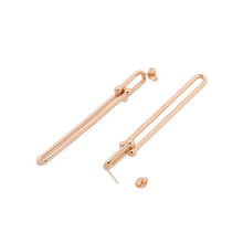 Load image into Gallery viewer, TIFFANY&Co. HardWear Double Long Link Earrings63364282 18K Pink Gold