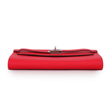 将图像加载到图库查看器中,HERMES Kelly wallet long to go Rouge Ladue Evercolor