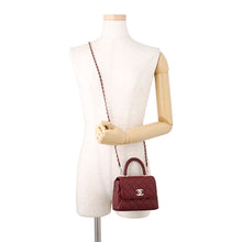 将图像加载到图库查看器中,CHANEL Coco Handle 2-way Handbag BordeauxAP4244 Caviar Leather Size Mini mini