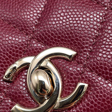将图像加载到图库查看器中,CHANEL Coco Handle 2-way Handbag BordeauxAP4244 Caviar Leather Size Mini mini