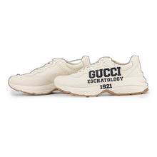 将图像加载到图库查看器中,GUCCI Sneakers RHYTON 25 Ivory663339 Leather Size 13