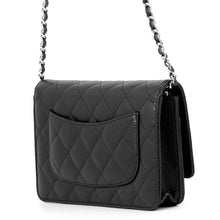 将图像加载到图库查看器中,CHANEL Classic Matelasse Chain Shoulder Wallet BlackAP0250 Caviar Leather