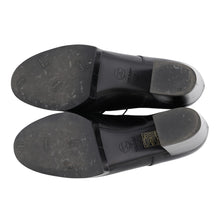 Load image into Gallery viewer, CHANEL Lace-up shoes BlackG45262 Shiny Goatskin Leather Grosgrain Size 37C