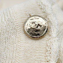 将图像加载到图库查看器中,CHANEL COCO Button Rib Knit Cardigan Size 34 IvoryP78450 Wool Polyurethane Polyamide