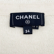 将图像加载到图库查看器中,CHANEL COCO Button Rib Knit Cardigan Size 34 IvoryP78450 Wool Polyurethane Polyamide