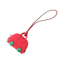 Load image into Gallery viewer, HERMES Bolide On-Wheel Bag Charm Rose Extreme/Vert Vertigo Chevre Myzore Goatskin