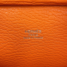 将图像加载到图库查看器中,HERMES Plume Orange Chevre Myzore Goatskin Size Mini