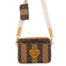 Load image into Gallery viewer, LOUIS VUITTON Trio Messenger BrownM45965 Monogram Stripe LV Squared