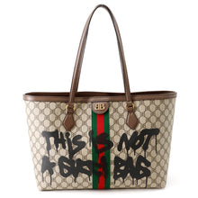 Load image into Gallery viewer, BALENCIAGA GUCCI x BALENCIAGA The Hacker Project Tote Bag Beige/Brown680125 PVC Leather Size Medium