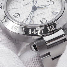将图像加载到图库查看器中,CARTIER Pasha C Meridian GMT W35mm Stainless Steel Silver DialW31078M7