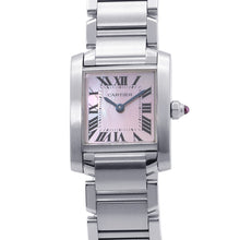 将图像加载到图库查看器中,CARTIER Tank Francaise SM H25mm×W20mm Stainless Steel Pink shell DialW51028Q3