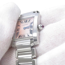 将图像加载到图库查看器中,CARTIER Tank Francaise SM H25mm×W20mm Stainless Steel Pink shell DialW51028Q3