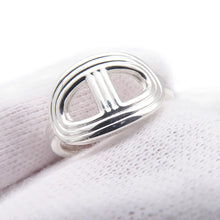 将图像加载到图库查看器中,HERMES Chaine d'Ancre24 Ring Size 51/#11 Silver SV925