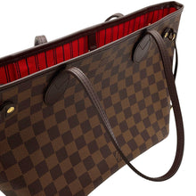 将图像加载到图库查看器中,LOUIS VUITTON Neverfull RedN41359 Damier Ebene Canvas Size PM