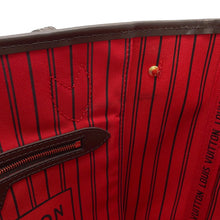 将图像加载到图库查看器中,LOUIS VUITTON Neverfull RedN41359 Damier Ebene Canvas Size PM