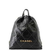 将图像加载到图库查看器中,CHANEL CHANEL22 Backpack BlackAS3313 Shiny Calf Leather Size Large