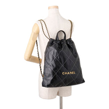 将图像加载到图库查看器中,CHANEL CHANEL22 Backpack BlackAS3313 Shiny Calf Leather Size Large