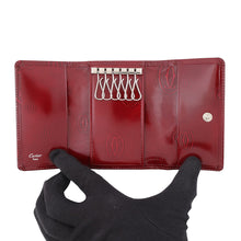 将图像加载到图库查看器中,CARTIER Happy Birthday Key Case BordeauxL3000929 Patent Leather