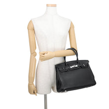 将图像加载到图库查看器中,HERMES Birkin Black Taurillon Clemence Size 30