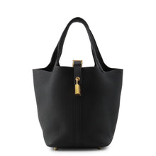 Load image into Gallery viewer, HERMES Picotin Lock Black Taurillon Clemence Size PM