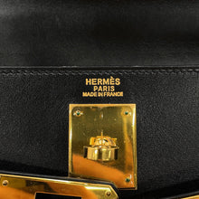 将图像加载到图库查看器中,HERMES Kelly Sellier Black Box Calf Leather Size 32