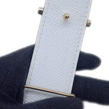 将图像加载到图库查看器中,HERMES Rider Belt Size 90 Caban/White Epsom