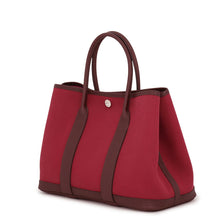 Load image into Gallery viewer, HERMES Garden Party Verso Ruby/RougeSellier/Rose Bubble Gum Toile Officier Negonda Leather Size TPM