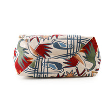 Load image into Gallery viewer, HERMES Peach Bag Palm Tree Khaki/Groseille/Ciel Cotton