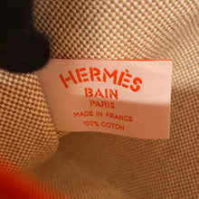 Load image into Gallery viewer, HERMES Peach Bag Palm Tree Khaki/Groseille/Ciel Cotton