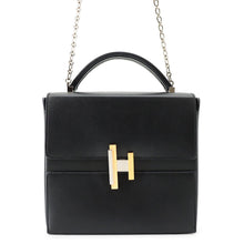 Load image into Gallery viewer, HERMES Cinetic 2way Bag Black Tadelakt Leather