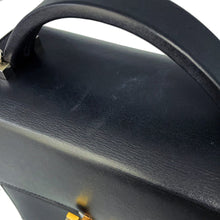 Load image into Gallery viewer, HERMES Cinetic 2way Bag Black Tadelakt Leather