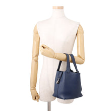 将图像加载到图库查看器中,HERMES Picotin Lock Blue Saphir Taurillon Clemence Size PM