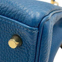 Load image into Gallery viewer, HERMES Kelly Retourne Blue de Galice Togo Leather Size 28