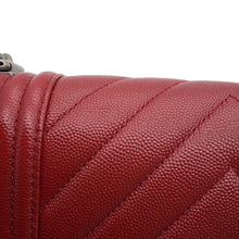 Load image into Gallery viewer, CHANEL Boy Chanel Chevron ChainShoulder Bag RedA67085 Caviar Leather Size Small