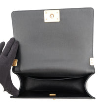 Load image into Gallery viewer, CHANEL Boy Chanel Chain Shoulder Bag BlackA67086 Caviar Leather Size 25
