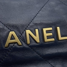 将图像加载到图库查看器中,CHANEL CHANEL22 ChainShoulder Bag NavyAS3260 Shiny Calf Leather Size Small