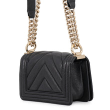 将图像加载到图库查看器中,CHANEL Boy Chanel Mini Chevron ChainShoulder Bag BlackA67364 Caviar Leather Size Mini